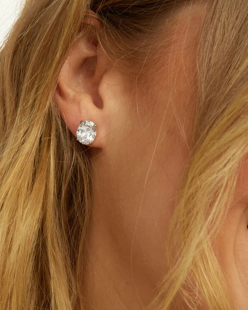 Hello Gorgeous Stud Earrings - Silver | Diamondettes