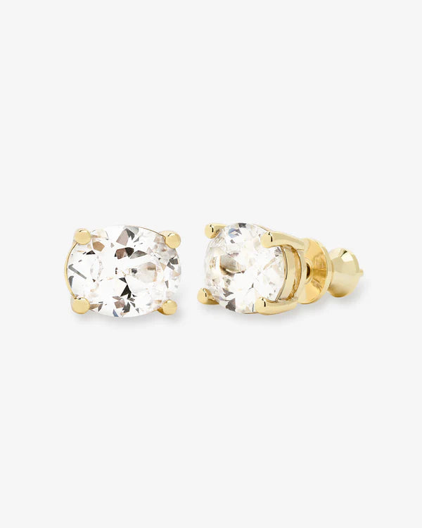 Hello Gorgeous Stud Earrings - Gold | Diamondettes