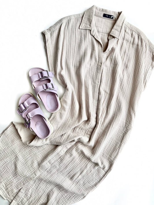 Oakley Shirt Dress - Stone