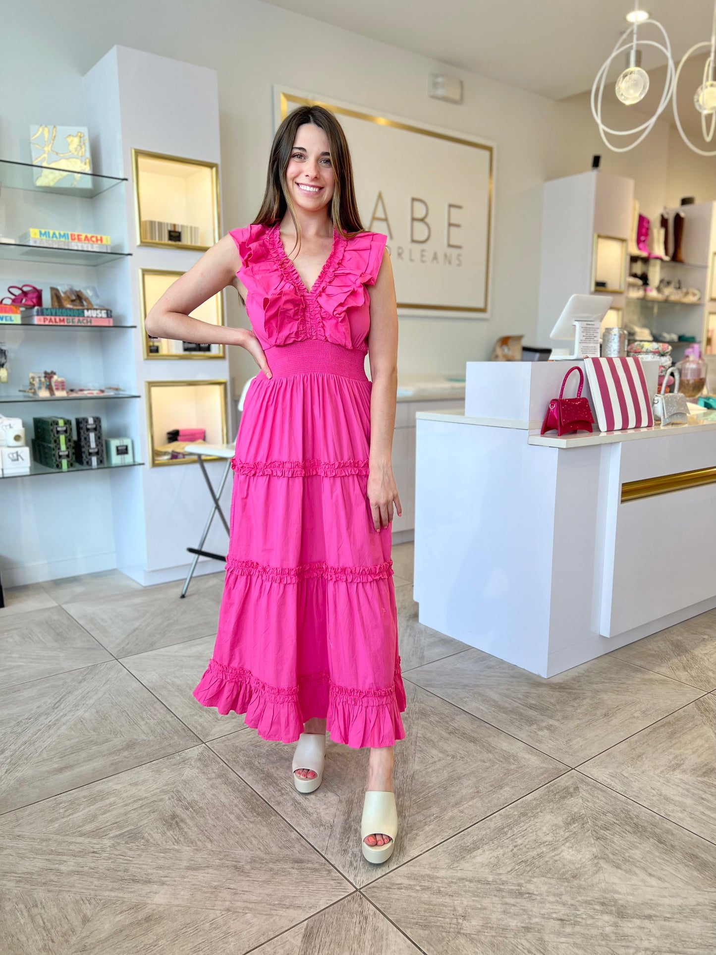 Azalea Dress - Hot Pink