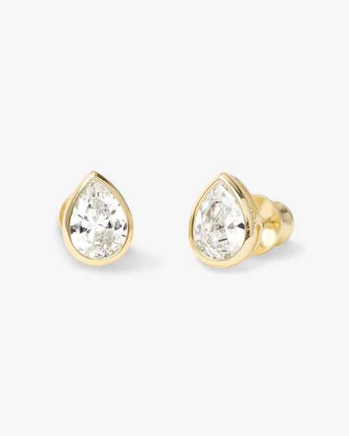 Isla 8mm Stud Earring - Gold | Diamondettes