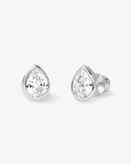 Isla 8mm Stud Earring - Silver | Diamondettes