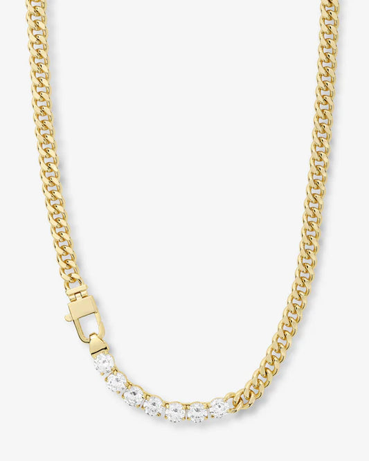 Julian Loves Diamonds Necklace 18" - Gold|Diamondettes