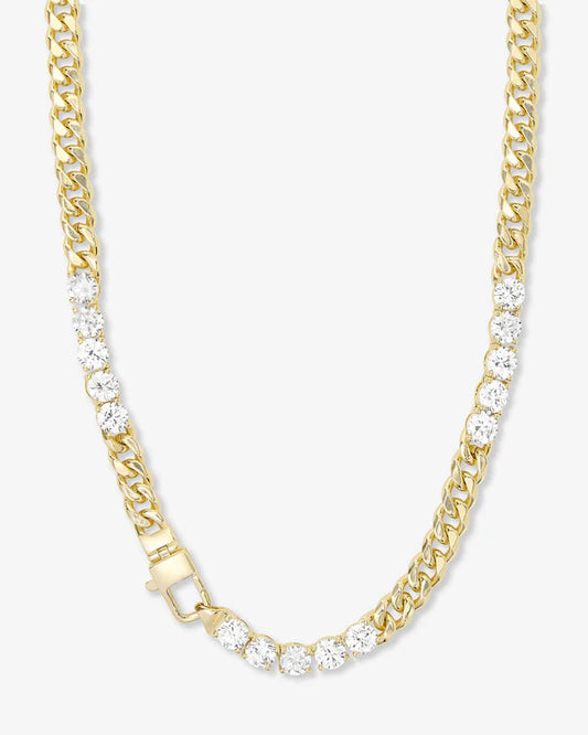 Julian's Obsessed with Diamonds Necklace 16" - Gold|Diamondettes