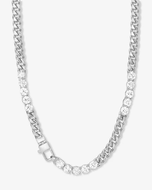 Julian's Obsessed with Diamonds Necklace 16" - Silver|Diamondettes