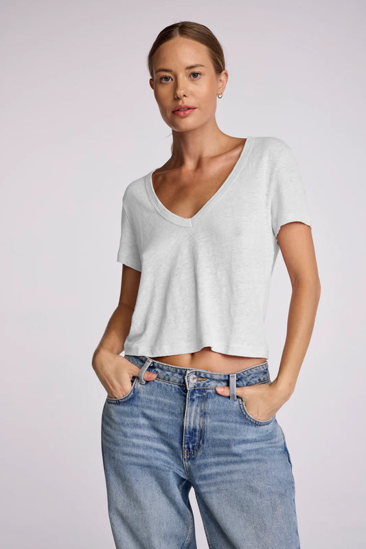 Linen Sister Tee | White
