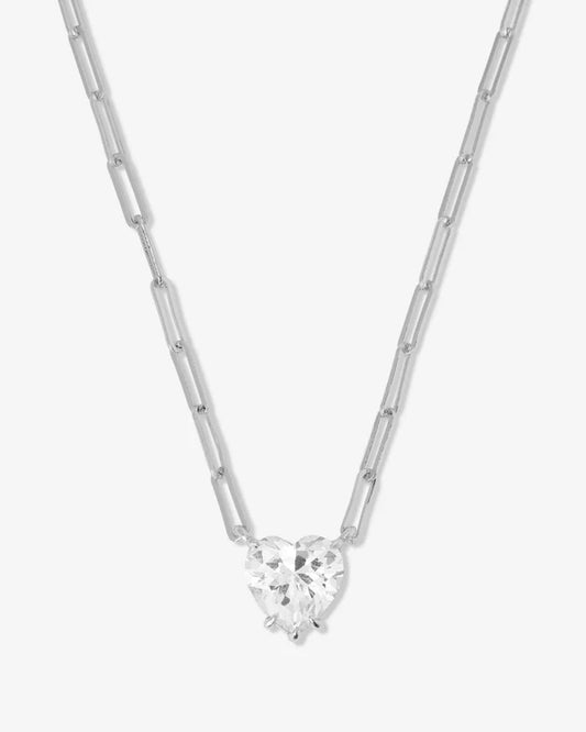 Samantha Loves You More Necklace | Silver|Diamondette