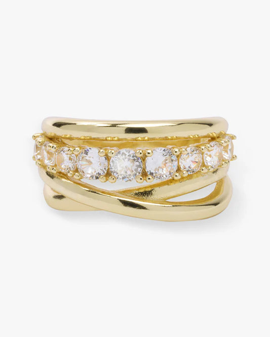 "Oh She Fancy" Stacked Diamond Ring | Gold|Diamondette