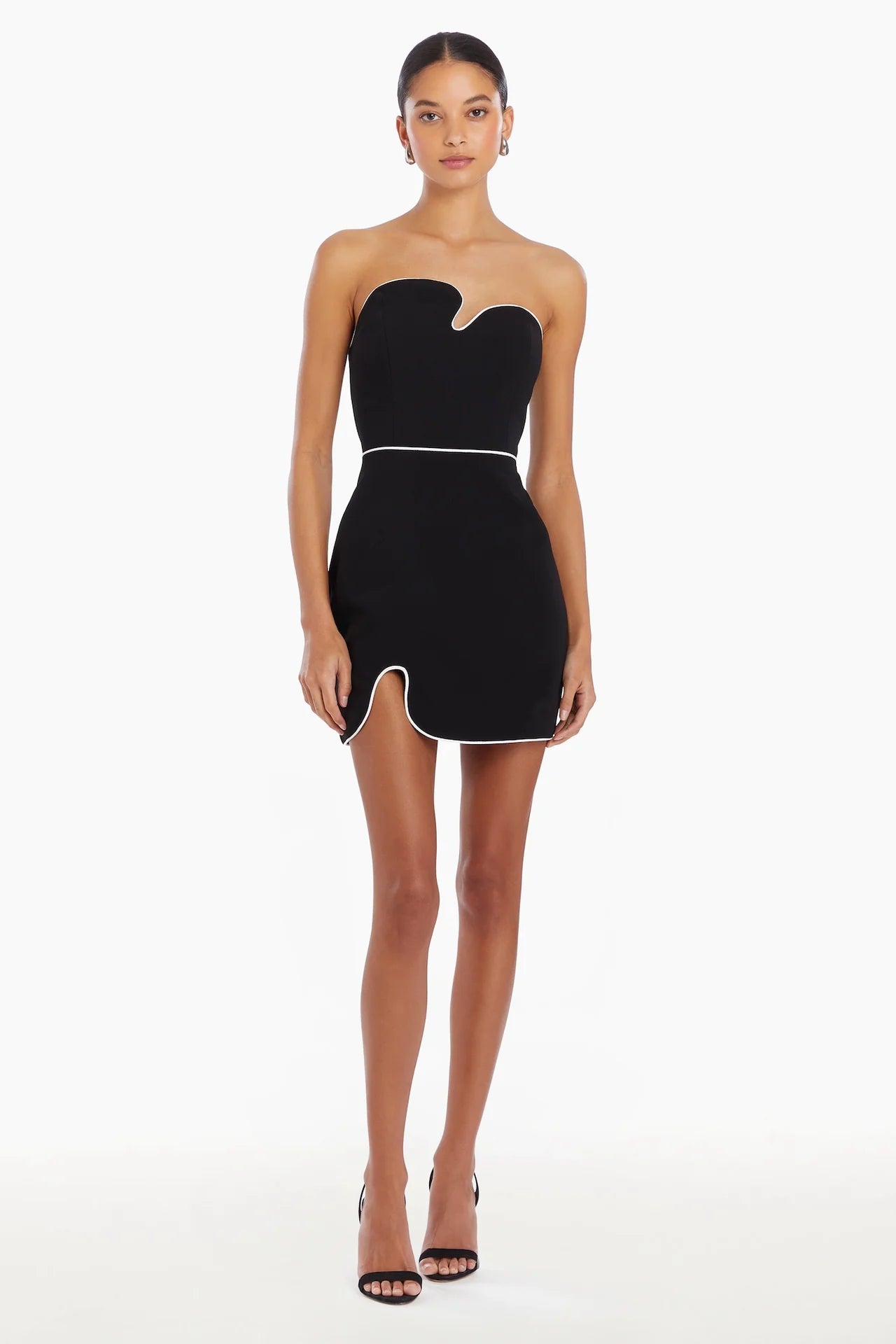 Strapless Puzzle Mini Dress - Black