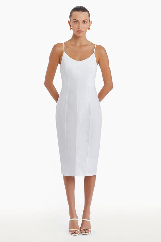 Rocco Midi Dress | White Wash