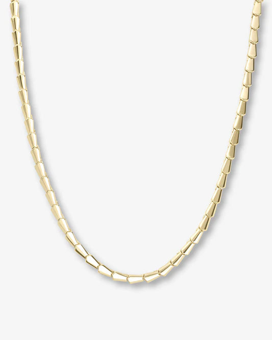 Serpent Collar Necklace 15" | Gold