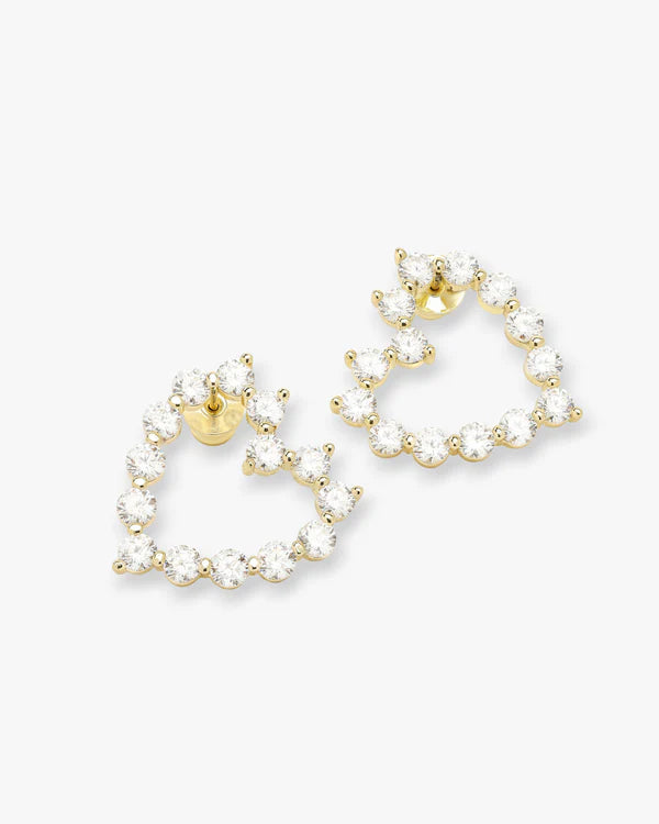 She's an Icon Baby Heart Earrings - Gold | Diamondettes