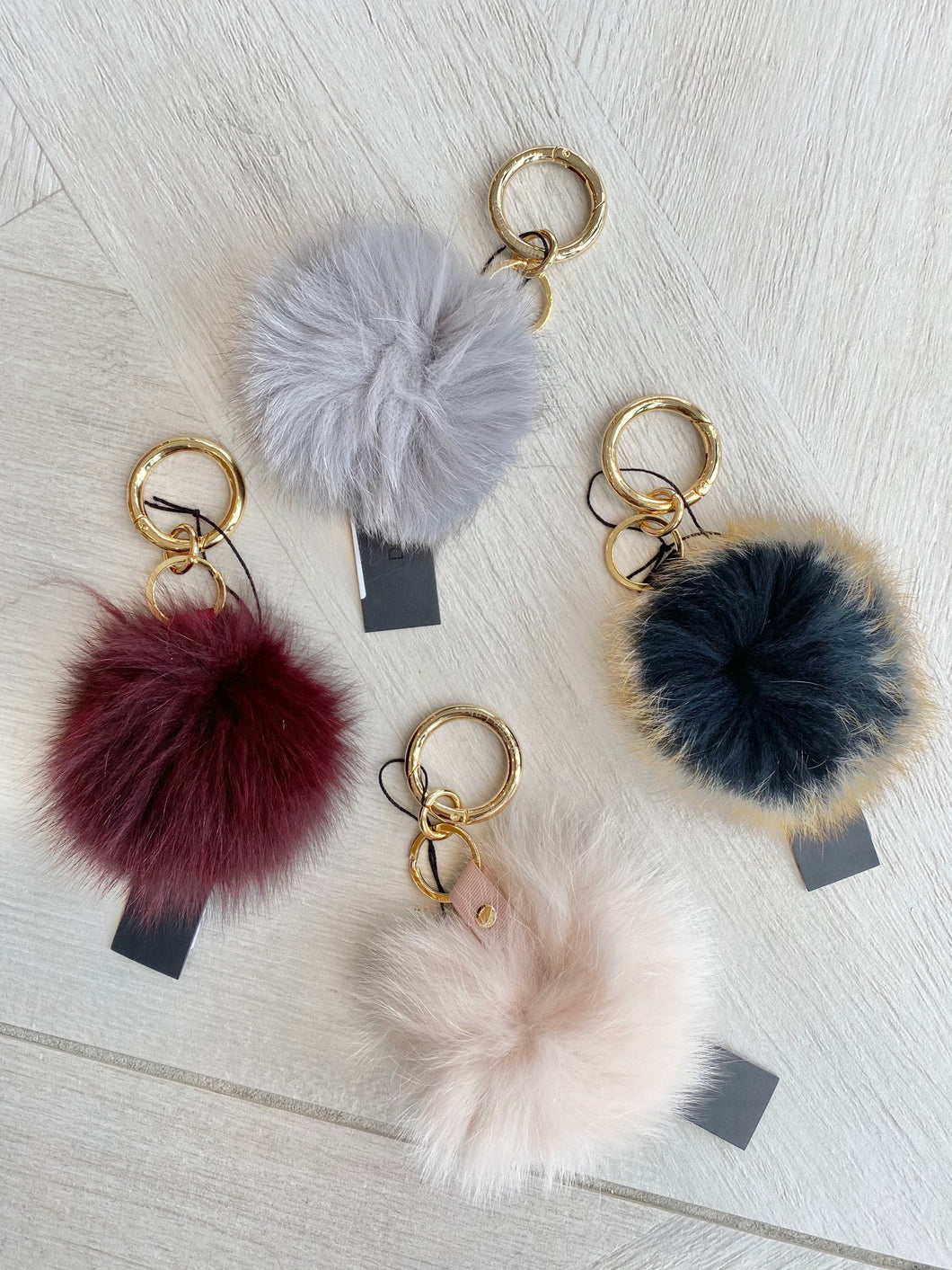 Fox Pom Keychains