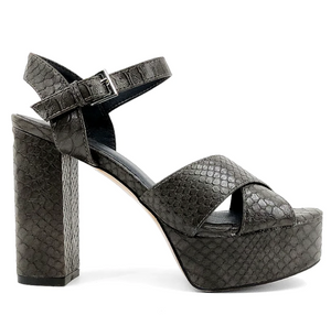 Eugenia Heel - Grey Snake