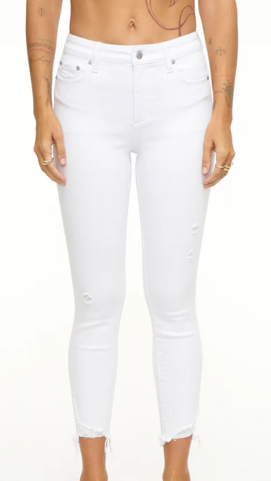Audrey Crop Skinny - White