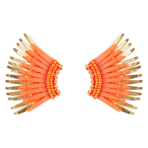 Mini Madeline Earrings- Neon Orange